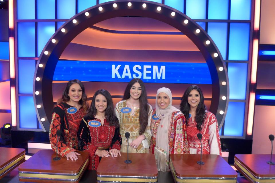 In order from left to right : Sabrin “Bina” Kasem, Mirah Abulaban, Ayah Abulaban, Noor Qasem and Afaf Qasem