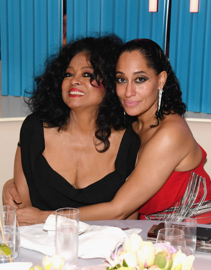 Diana Ross and Tracee Ellis Ross attend the 2019 Vanity Fair Oscar Party