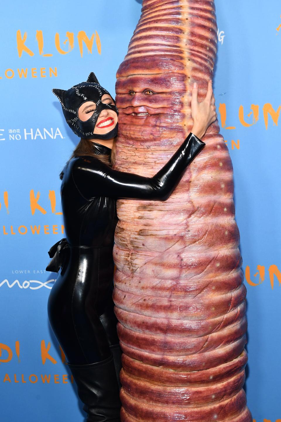 Heidi Klum at her Halloween party dressed as a worm