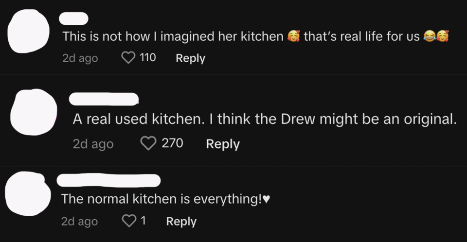 One person said, "A real used kitche. I think the Drew might be an original"