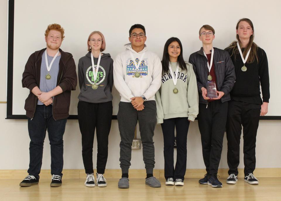 Marion Harding's team took third place honors in the annual mathematics challenge held Dec. 8.