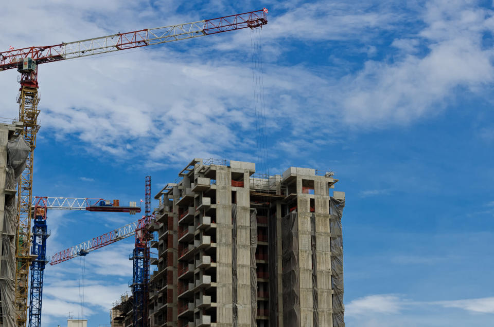 Singapore HDB building under construction with cranes, illustrating a story on the October BTO exercise.