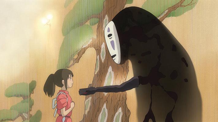 a spirit known as no face beckons to a girl named chihiro in 'spirited away,' a good housekeeping pick for best movies for kids