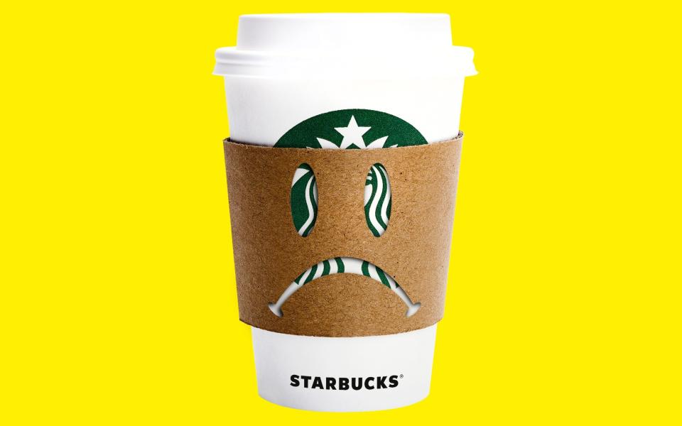 Sad Starbucks Illustration