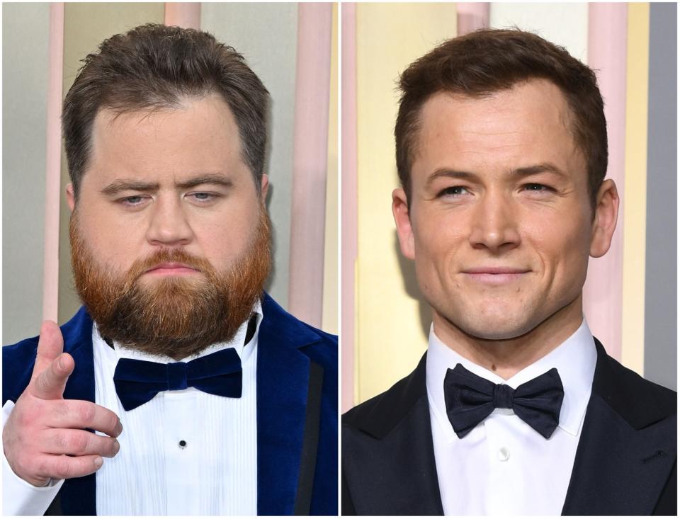 Paul Walter Hauser (left) and Taron Egerton (Getty Images)