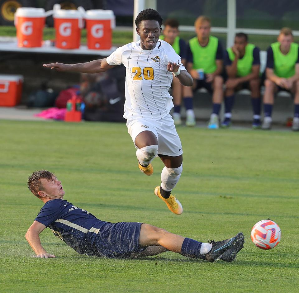 Joey Paulus isn't afraid to get his uniform dirty if it means an Akron win.