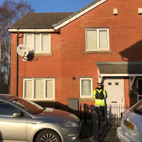 A house in Cheetham Hill, Manchester, was raided as part of the investigation into the suspected terror attack at Manchester Victoria Station - Credit: Pat Hurst/Press Association