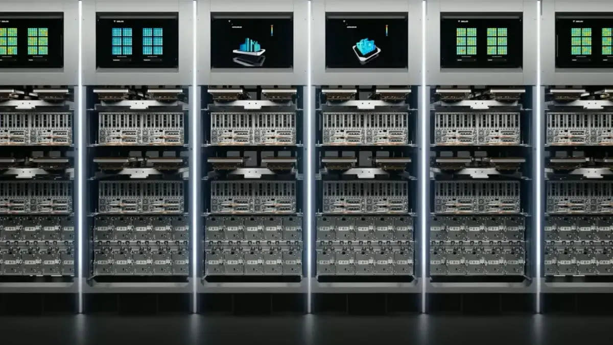 Tesla's Dojo Supercomputer ExaPODs (credit: Tesla)