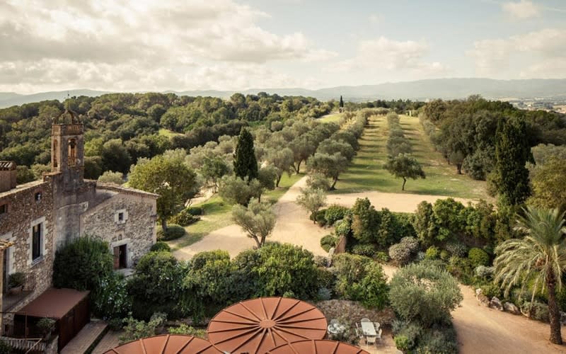 Hotel Castell d'Emporda is a 14th-century castle which has been lovingly converted into a tasteful four-star hotel.