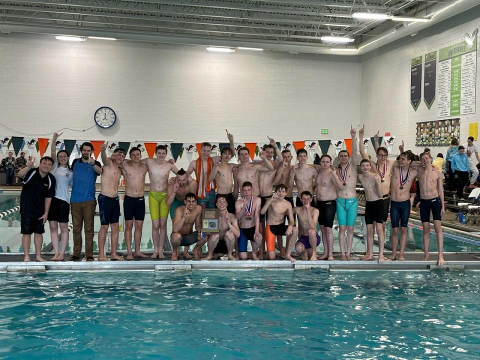 Sky View High School’s boys swim team won the Region 11 championship at Mountain Crest High School on Saturday. | Provided by Sky View