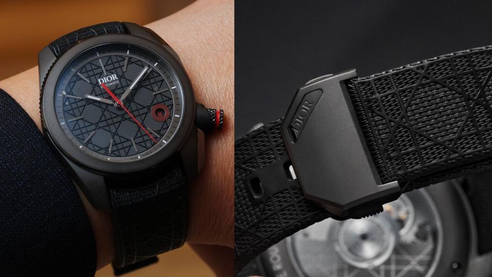 Chiffre Rouge九點鐘到十二點鐘位置的錶殼、和錶釦的單邊按把，都加入鋸齒狀的設計，造就出不對稱的視覺感，是頗具時尚元素的細節鋪敘。