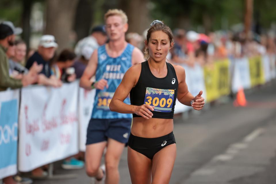 Makenna Myler places second among women in the Deseret News 10K at Liberty Park in Salt Lake City on Saturday, July 23, 2022. | Spenser Heaps, Deseret News