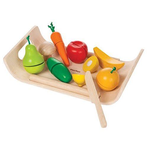 Wooden Assorted Fruit and Vegetable Food Set