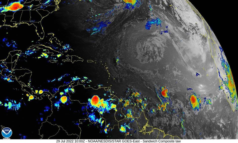 Tropical conditions 6 a.m. July 29, 2022.