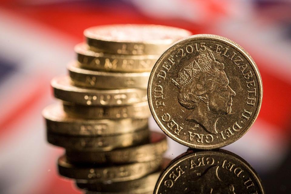  Sterling fell as much as 0.5 per cent against the U.S. dollar to its lowest level since May as traders bet that the Bank of England is nearing the end of its hiking cycle.