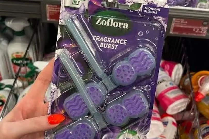 The Zoflora Fragrance Burst Rim Blocks are now available in Aldi