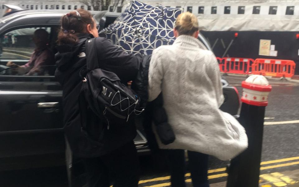 Elizabeth Hart-Browne (left) leaves the Old Bailey in London - Credit: Emily Pennick/PA