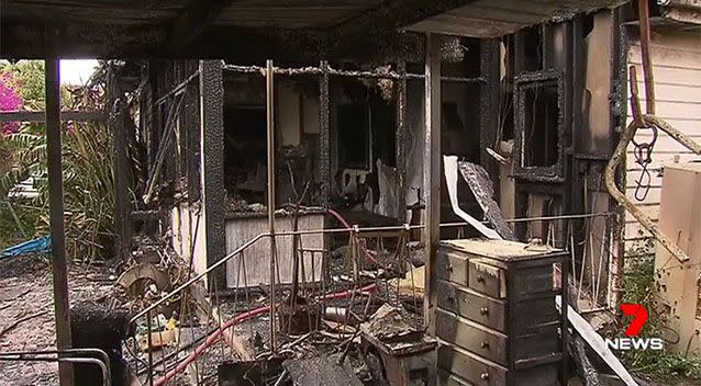 The McMahon's home in Sunshine was destroyed in the blaze. Photo: 7 News