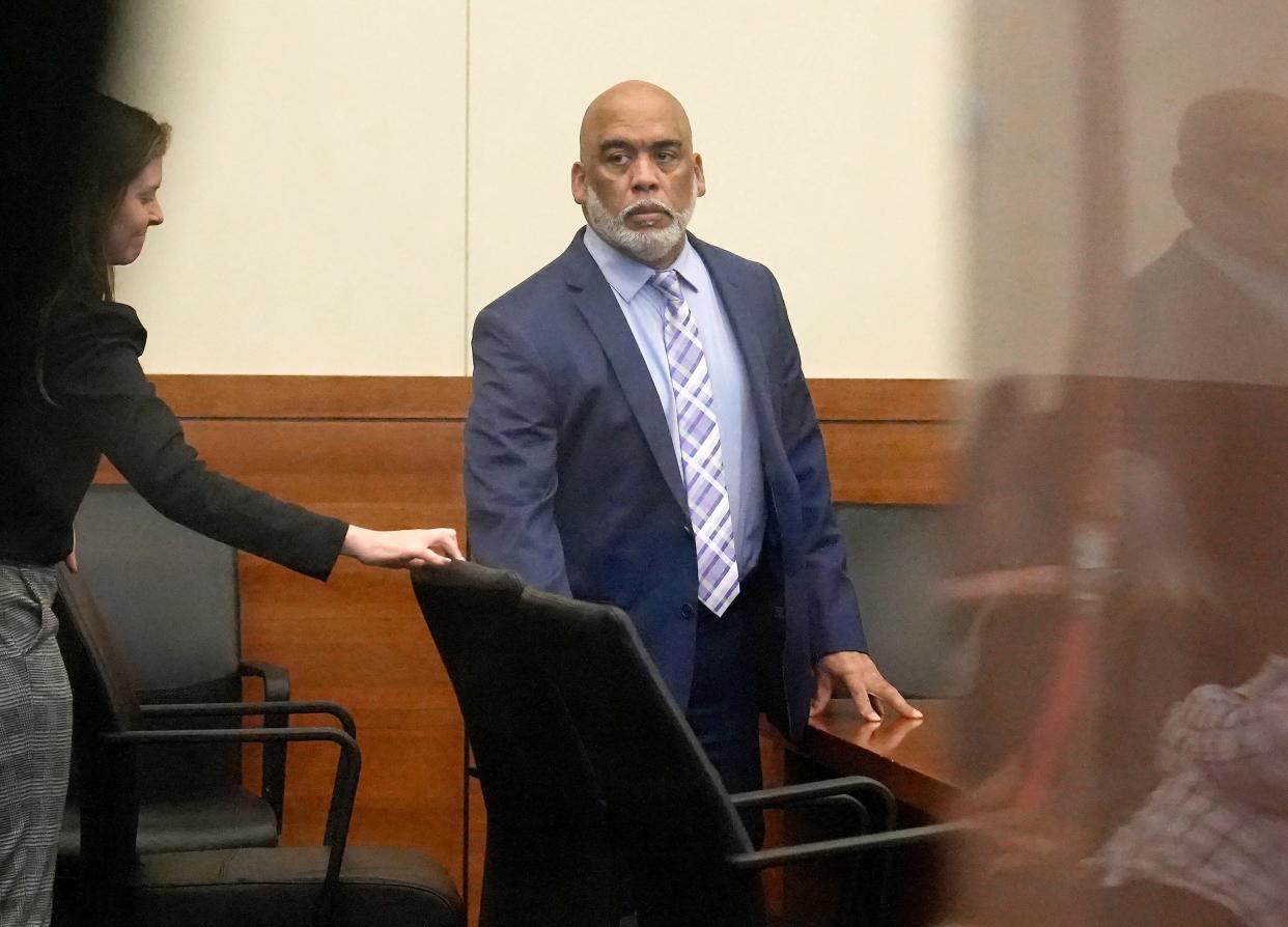 Former Columbus police vice officer Andrew Mitchell found out Thursday how much time he will have to serve in federal prison. Mitchell entered guilty pleas in December in U.S. District Court to holding two women against their will and obstructing a federal investigation.