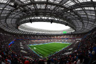 <p>Das Luschniki-Stadion in Moskau bildet die Bühne für die Eröffnungsfeier und Auftaktpartie der WM 2018 in Russland zwischen den Gastgebern und Saudi-Arabien. </p>