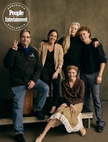 <p>Robby Klein/Contour by Getty </p> Beau Bridges, Shannon Triplett, Frances Fisher, Max Mattern, and Kristine Froseth of 'Desert Road'