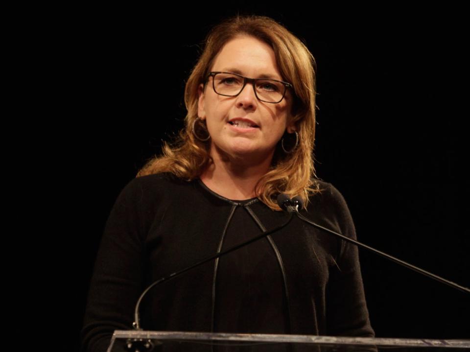 Dana Hyde speaks during the 30th Annual Awards Gala hosted by The Africa-America Institute at Gotham Hall on September 22, 2014 (Thos Robinson/Getty Images for The African-American Institute)