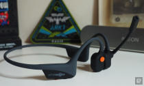 AfterShokz office-oriented bone conduction headphones.