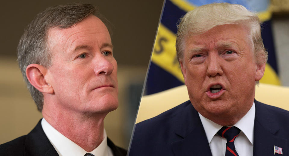 Admiral William McRaven and President Trump. (Photos: Robert Daemmrich Photography Inc/Corbis via Getty Images, Alex Wong/Getty Images)