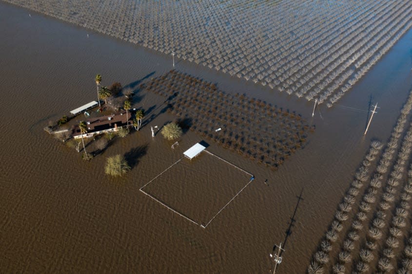 flooding in Corcoran, California.