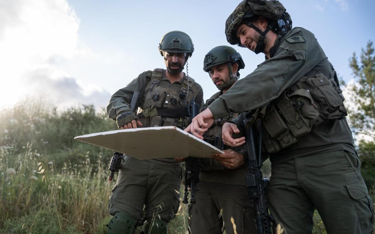 IDF handout photo shows Israeli soldiers in training as the country prepares for the possibility of war with Hezbollah in Lebanon.