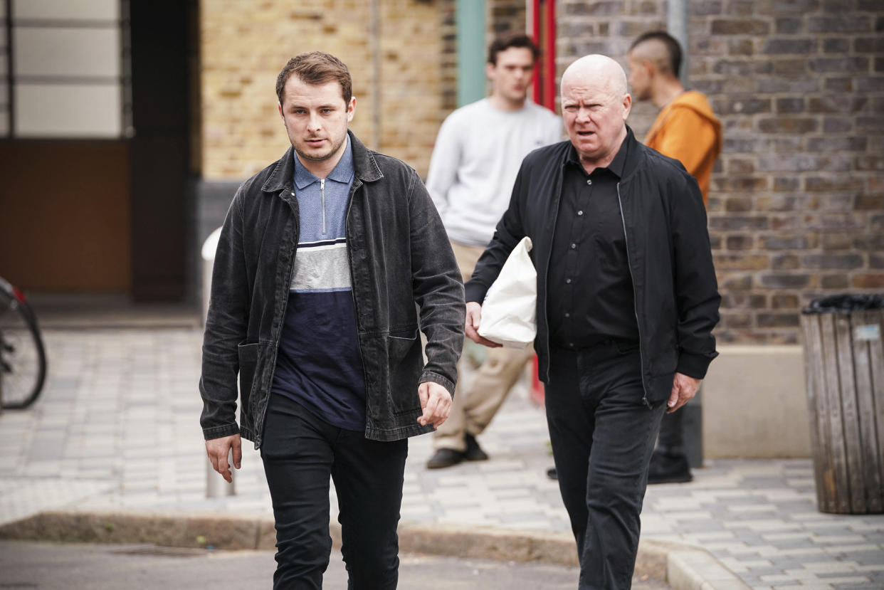 EastEnders,20-07-2022,6524,Ben Mitchell (MAX BOWDEN);Phil Mitchell (STEVE MCFADDEN),***EMBARGOED TILL 12TH JULY 2022***, BBC, Jack Barnes/Kieron McCarron