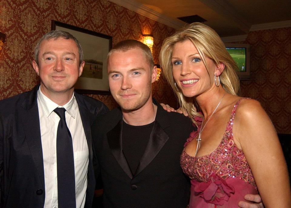 Walsh pictured with Keating and his ex wife Yvonne Connolly in 2003 (Getty Images)