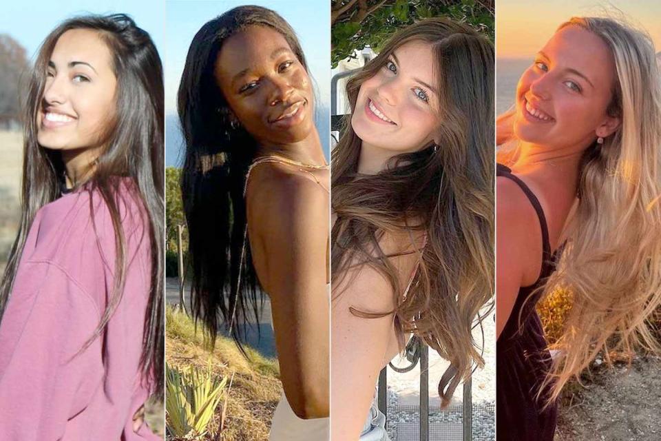 <p>facebook; instagram (2); courtesy</p>  4 Female Pepperdine University Students Killed by Driver While Standing Alongside Pacific Coast Highway Niamh Rolston, Peyton Stewart, Asha Weir and Deslyn Williams