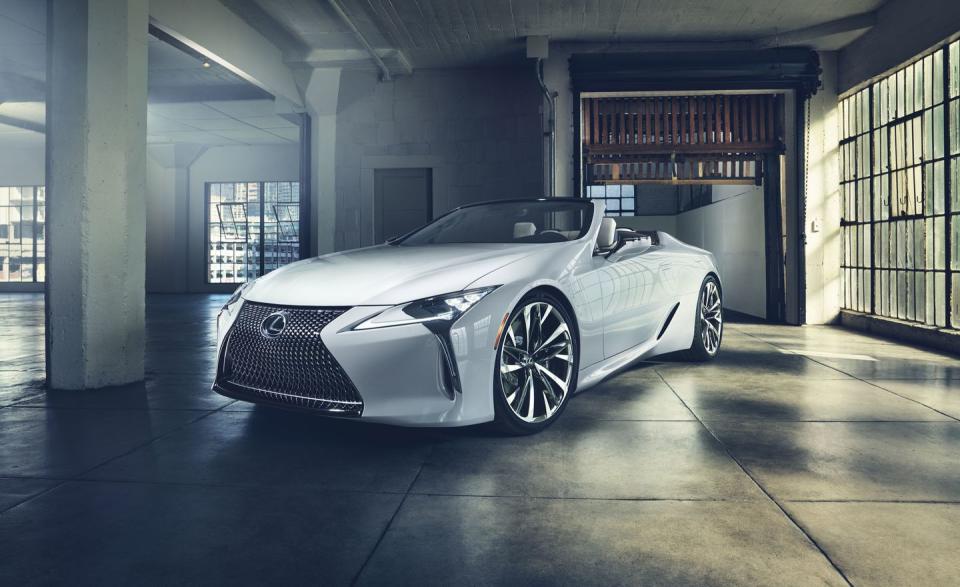 <p>There weren't many concepts at this year's Detroit auto show-Nissan's IMs and Infiniti's QX Inspiration were the only other notables-but <a rel="nofollow noopener" href="https://www.caranddriver.com/news/a25844624/lexus-lc-convertible-concept-photos-info/" target="_blank" data-ylk="slk:Lexus's LC convertible;elm:context_link;itc:0;sec:content-canvas" class="link ">Lexus's LC convertible</a> was easily the hottest. </p>