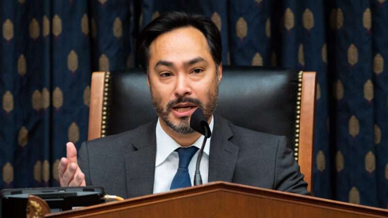 Rep. Joaquin Castro of Texas gives remarks at a 2021 House Foreign Affairs Committee meeting