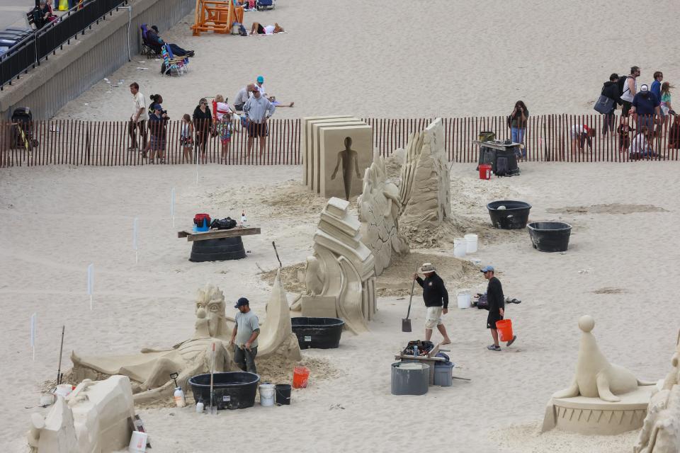 A scene from the 2022 Hampton Beach Sand Sculpting Classic Saturday, June 18.