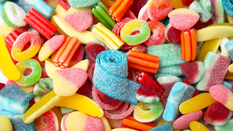 array of colorful candy