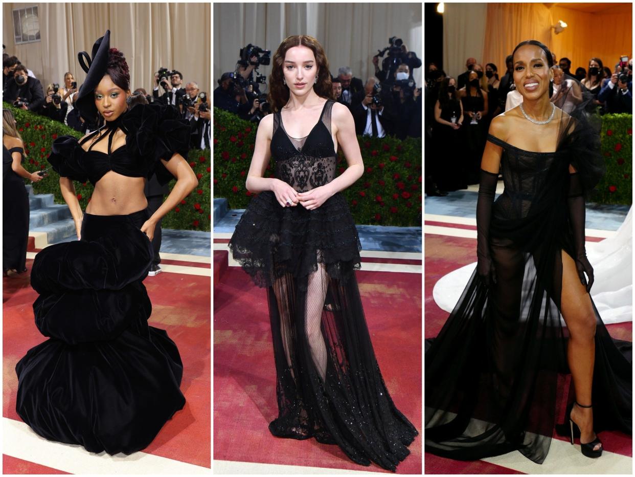 Normani, Phoebe Dynevor, and Kerry Washington in all-black looks at the 2022 Met Gala