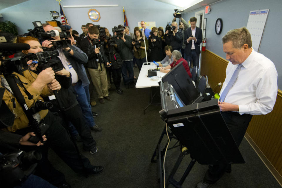 Kasich at the polls