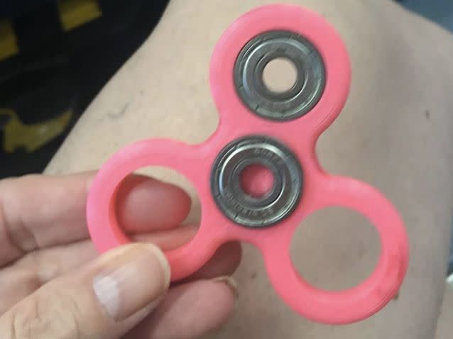 Fidget spinners are the latest craze. Photo: Facebook / Kelly Rose Joniec