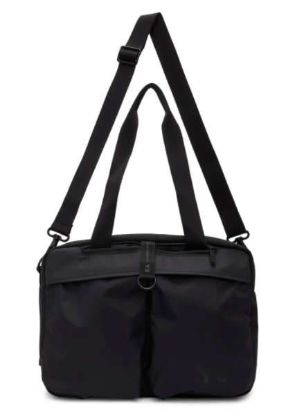 Y-3 black holdall duffle bag, 49% off. US$218 (was US$428). PHOTO: Ssense