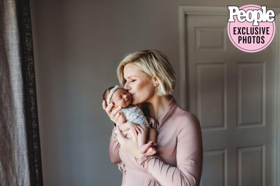 Kimberly Caldwell and newborn daughter Houston | Nola Fontanez Photography, assisted by Ella Jaymes Photography