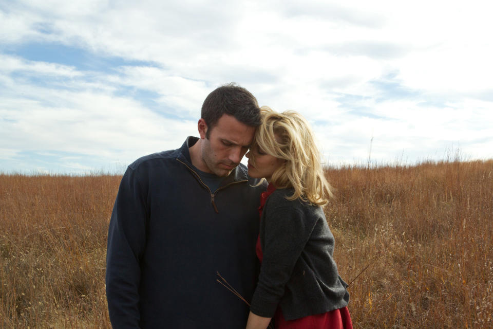 This undated photo provided by Magnolia Pictures shows Ben Affleck and Rachel McAdams in a scene from, "To the Wonder." (AP Photo/Magnolia Pictures, Mary Cybulski)