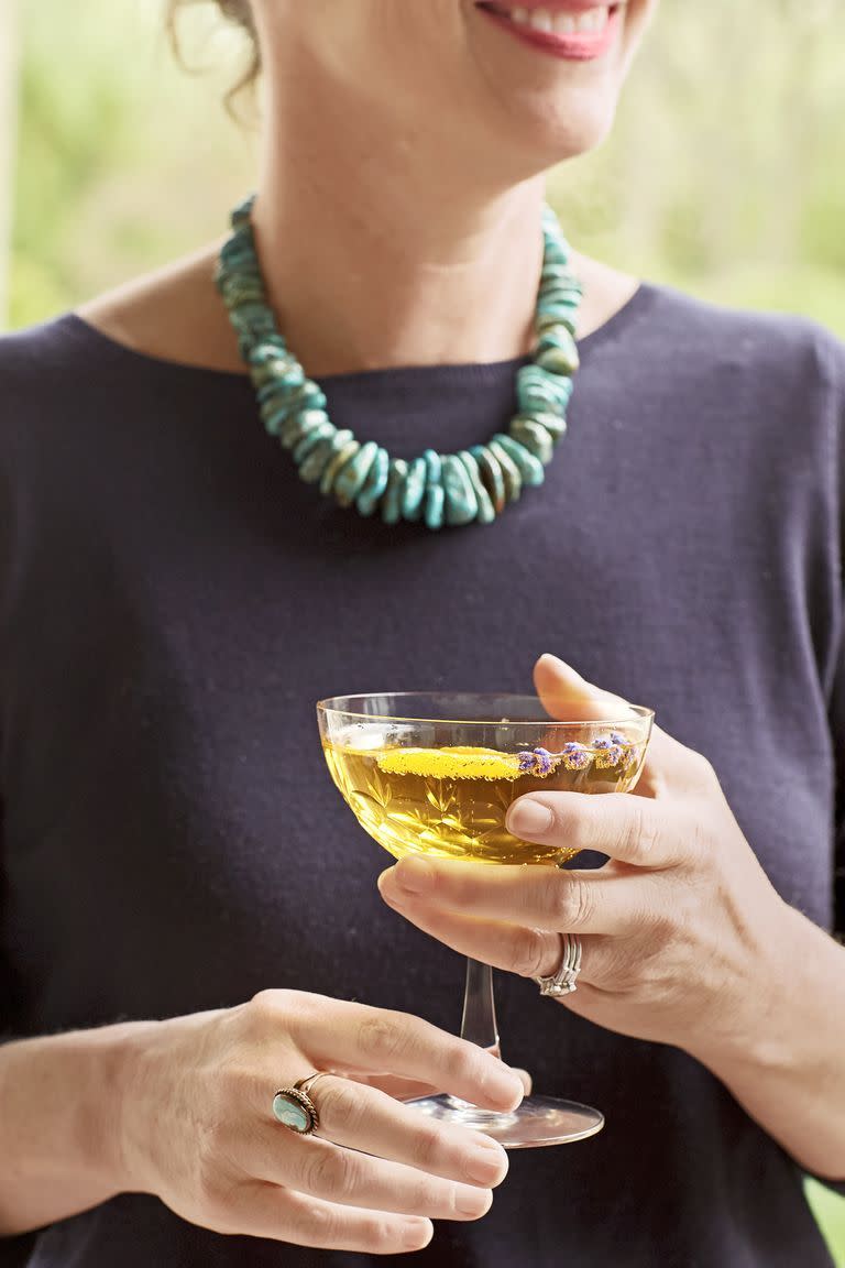 <p>Lavender is a calming and relaxing way to sweeten up sparkling wine for a chiller New Year's Eve.</p><p><strong><a href="https://www.countryliving.com/food-drinks/recipes/a45297/sparkling-lavender-cocktail-recipe/" rel="nofollow noopener" target="_blank" data-ylk="slk:Get the recipe for Sparkling Lavender Cocktail;elm:context_link;itc:0;sec:content-canvas" class="link ">Get the recipe for Sparkling Lavender Cocktail</a>.</strong> </p>