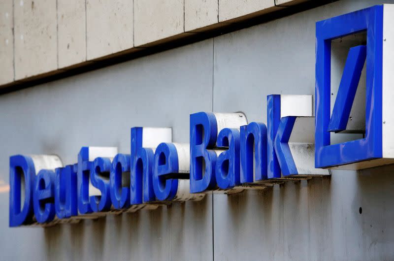 FILE PHOTO: A logo of a branch of Germany's Deutsche Bank is seen in Cologne, Germany