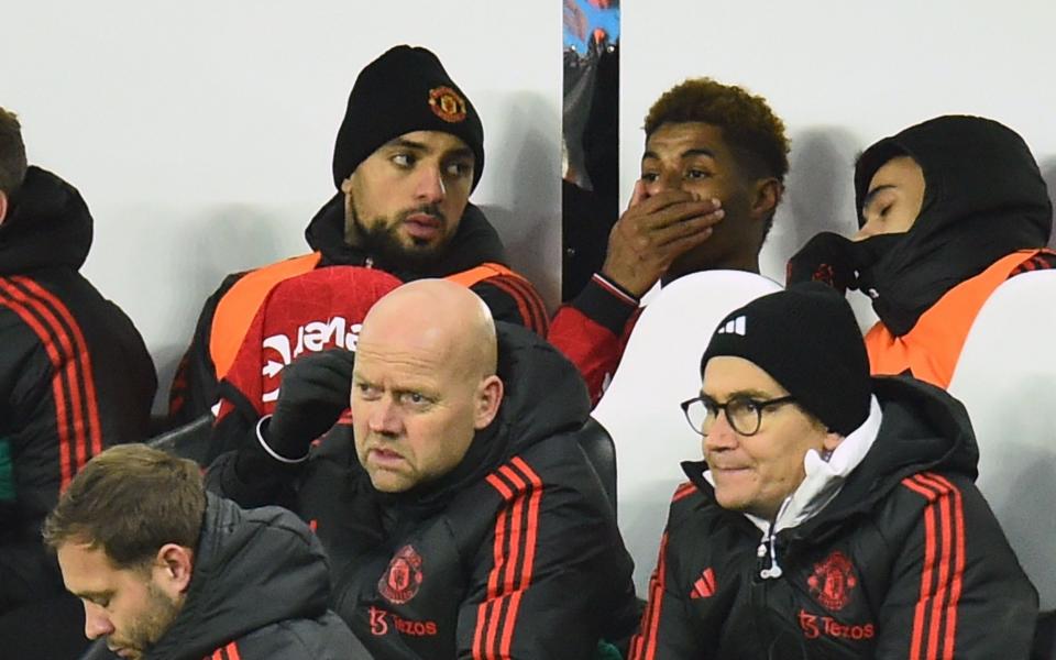 Erik ten Hag and Anthony Martial argue as Manchester United’s season hits new low