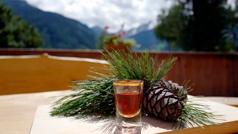 liquor pictured in alps