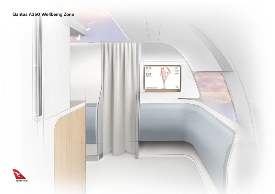 More than 40 per cent of the cabin will be dedicated to premium seating, and there will be a ‘Wellbeing Zone’ (Qantas)