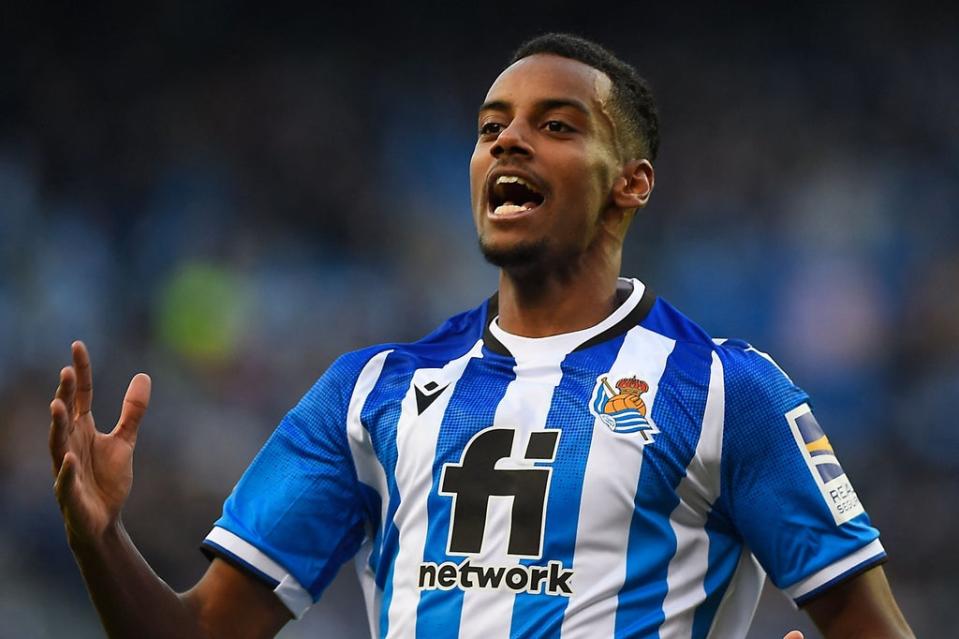 Arsenal are potentially eyeing a January deal for Real Sociedad striker Alexander Isak (AFP via Getty Images)