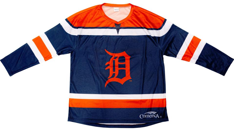 The first giveaway of the season will be a Tigers-branded hockey jersey given out Saturday, April 6 against the Oakland Athletics.